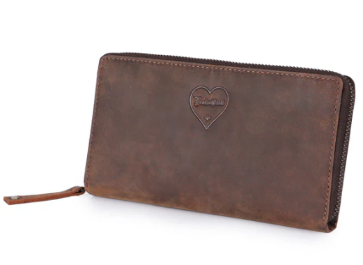 Hodalump Classic Geldbörse Gretl Braun, Echtes Leder, 1089-R